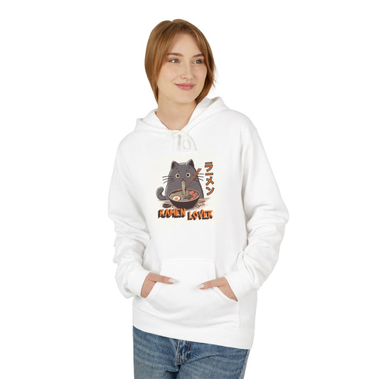 Cat Lovers Unisex Fleece Hoodie - Ramen Lover Design