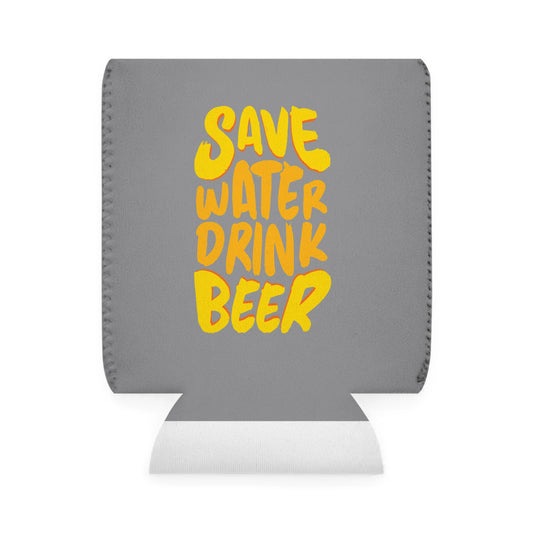 Save Water Drink Beer Can Cooler Sleeve - Fun Party Beverage Holder